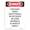 Signmission OSHA Danger Sign, 10" Height, Rigid Plastic, Explosion Proof Safety Panels, Portrait OS-DS-P-710-V-2334 - alternate 1
